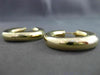 ESTATE WIDE 14KT YELLOW GOLD CLASSIC ROUND HOOP 3D HANGING EARRINGS #24350