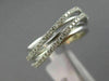 ESTATE .47CT DIAMOND 18KT WHITE GOLD 3D OPEN MULTI ROW CRISS CROSS LOVE RING