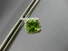 ESTATE 1.85CT DIAMOND & AAA PERIDOT 14KT WHITE GOLD 3D SQUARE HALO STUD EARRINGS
