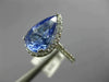 LARGE 3.36CT DIAMOND & AAA TANZANITE 14KT WHITE GOLD PEAR SHAPE ENGAGEMENT RING