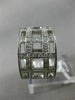ESTATE WIDE .80CT DIAMOND 14KT WHITE GOLD 3D CLASSIC MULTI ROW WOVEN RING #26335