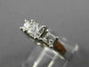 ESTATE .86CT DIAMOND 14KT WHITE GOLD 3 STONE PRINCESS LOVE ENGAGEMENT RING 25786