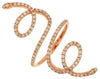 ESTATE LARGE .75CT DIAMOND 14KT ROSE GOLD 3D MUSICAL NOTE FUN RING