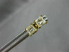 ESTATE .70CT PRINCESS CUT DIAMOND 14K YELLOW GOLD 3D SQUARE STUD EARRINGS #14261