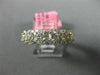 ESTATE 1.71CT WHITE & PINK DIAMOND 18K ROSE GOLD 7 STONE HALO ANNIVERSARY RING