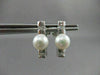 ESTATE .30CT DIAMOND & AAA SOUTH SEA PEARL ETOILE 18K WHITE GOLD EARRINGS #11490