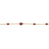 5.95CT AAA RUBY 14KT YELLOW GOLD 3D OVAL & PEAR SHAPE BY THE YARD FUN BRACELET