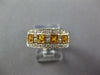 .91CT DIAMOND & AAA CITRINE 14KT YELLOW GOLD 3D SQUARE & ROUND ANNIVERSARY RING
