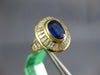 LARGE 2.95CT DIAMOND & AAA SAPPHIRE 18KT YELLOW GOLD 3D CHANNEL ENGAGEMENT RING