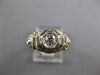 ANTIQUE ART DECO .36CT OLD MINE DIAMOND 18K WHITE GOLD 3D ENGAGEMENT RING #27191