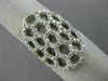 ESTATE LARGE 1.12CT DIAMOND 14KT WHITE GOLD 3D HEXAGON OVAL SPIDER WEB FUN RING