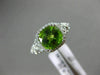 WIDE 1.70CT DIAMOND & AAA PERIDOT 14KT WHITE GOLD OPEN FILIGREE ENGAGEMENT RING