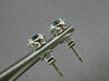 ESTATE .70CT DIAMOND & AAA SAPPHIRE 14KT WHITE GOLD 3D OVAL HALO STUD EARRINGS
