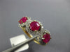 WIDE 1.86CT DIAMOND & AAA RUBY 14KT 2 TONE GOLD ROUND INFINITY ANNIVERSARY RING