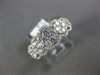 ESTATE 1.07CT DIAMOND 18KT WHITE GOLD MULTI FLOWER HALO CLASSIC ANNIVERSARY RING