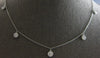 .58CT DIAMOND 14KT WHITE GOLD 3D ROUND HALO BY THE YARD CHANDELIER LOVE NECKLACE