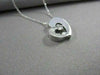 ESTATE 0.35CT DIAMOND 14KT WHITE GOLD SOLITAIRE HEART PENDANT & CHAIN #6921