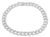WIDE 1.72CT DIAMOND 14KT WHITE GOLD 3D CLASSIC ETERNITY CUBAN TENNIS BRACELET