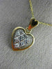 ESTATE .12CT DIAMOND 14K 2 TONE GOLD CLASSIC FILIGREE THREE HEART PENDANT #21612