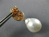 2.50CT DIAMOND & AAA SOUTH SEA PEARL 18K ROSE GOLD 3D TEAR DROP HANGING EARRINGS