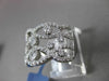 ESTATE WIDE 1.0CT DIAMOND 14KT WHITE GOLD ETOILE WAVE FUN COCKTAIL RING F/G VS