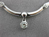 ESTATE WIDE 1.45CT SOLITAIRE DIAMOND BY THE YARD 14KT WHITE GOLD NECKLACE #5998