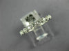 ESTATE .52CT DIAMOND 18K WHITE GOLD 3D ROUND 3mm BEZEL ETERNITY ANNIVERSARY RING