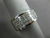 ESTATE WIDE 1.96CT PRINCESS DIAMOND 14K WHITE GOLD 3D INVISIBLE ANNIVERSARY RING
