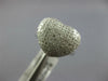 ESTATE LARGE .75CT DIAMOND 14KT WHITE GOLD 3D CLASSIC PUFF HEART LOVE RING