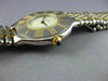 ESTATE CARTIER .10CT SAPPHIRE 18K GOLD & STAINLESS STEEL 3D LADIES WATCH #26488