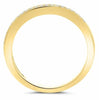 .11CT DIAMOND 14KT YELLOW GOLD 3D ROUND FILIGREE SEMI ETERNITY ANNIVERSARY RING