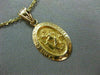 ESTATE 14K YELLOW GOLD OVAL SAINT CHRISTOPHER PROTECT US FLOATING PENDANT #24992