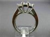 WIDE 3.0CT PRINCESS & BAGUETTE DIAMOND 14KT WHITE GOLD 3 STONE ENGAGEMENT RING