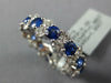 3.89CT DIAMOND & AAA SAPPHIRE 18KT WHITE GOLD 3D ROUND ETERNITY ANNIVERSARY RING