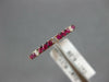 .39CT DIAMOND & AAA RUBY 14KT ROSE GOLD ROUND 2MM SEMI ETERNITY ANNIVERSARY RING