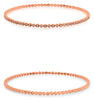 .34CT DIAMOND 14K ROSE GOLD 3D ROUND FILIGREE SEMI ETERNITY CUFF BANGLE BRACELET