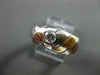 ESTATE .30CT DIAMOND SOLITAIRE 14KT WHITE & YELLOW GOLD MENS GYPSY RING #5445