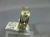 ANTIQUE .35CT DIAMOND 14K WHITE YELLOW GOLD FILIGREE ETERNITY WEDDING RING 21370