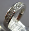 WIDE .72CT DIAMOND 14KT WHITE GOLD 3D 5MM ROUND CHANNEL WEDDING ANNIVERSARY RING