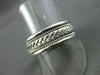 ESTATE WIDE 14K WHITE GOLD FILIGREE ROPE DESIGN MENS WEDDING RING BEAUTIFUL 1210