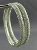 ESTATE EXTRA LARGE 7.64CT DIAMOND 18KT WHITE GOLD 3D OVAL HOOP HANGING EARRINGS