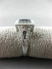 ESTATE WIDE 1.10CT WHITE & BLACK DIAMOND 14K WHITE GOLD SQUARE FILIGREE FUN RING
