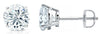 ESTATE 1.70CT DIAMOND 14KT WHITE GOLD SOLITAIRE 4 PRONG SCREWBACK STUD EARRINGS