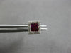 .61CT DIAMOND & AAA RUBY 14K WHITE GOLD PRINCESS & ROUND INVISIBLE STUD EARRINGS