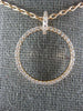 ESTATE .41CT DIAMOND 18KT ROSE GOLD 3D CLASSIC CIRCLE OF LIFE FUN PENDANT