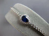 LONG 1.41CT DIAMOND AAA SAPPHIRE 18KT WHITE GOLD PEAR SHAPE HALO TENNIS BRACELET