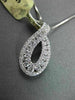 ANTIQUE .82CT ROUND DIAMOND 18KT WHITE GOLD 3D DROP PENDANT & CHAIN STUNNING!