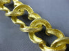 ESTATE WIDE & LONG 18KT WHITE & YELLOW GOLD 3D SOLID LINK BRACELET