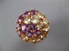 EXTRA LARGE 13.36CT AAA AQUAMARINE & AAA AMETHYST 14KT ROSE GOLD CIRCULAR RING