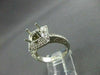 ESTATE .80CT DIAMOND 14K WHITE GOLD SQUARE HALO SEMI MOUNT ENGAGEMENT RING #1036